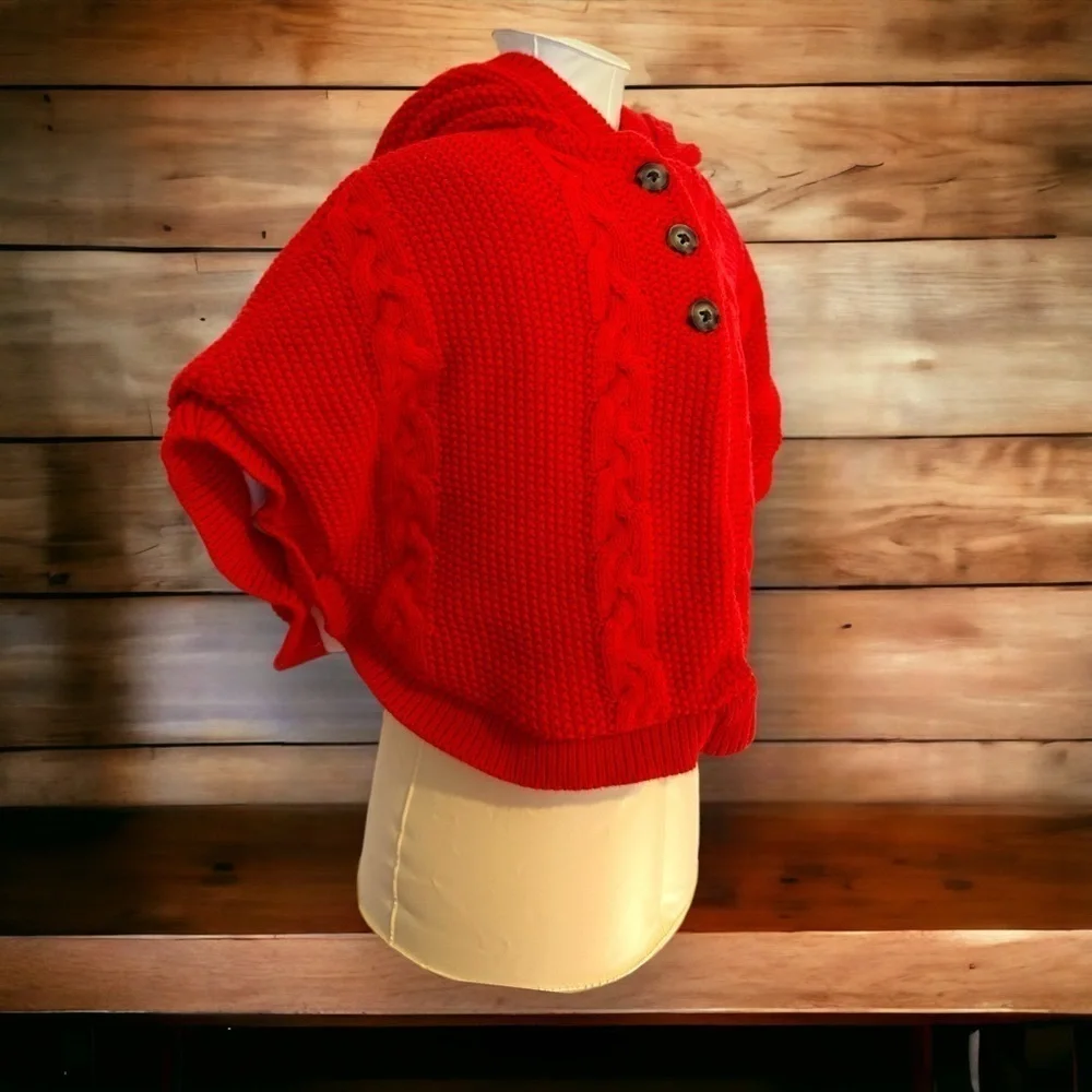 Carters 18‎ month poncho knit red cardigan